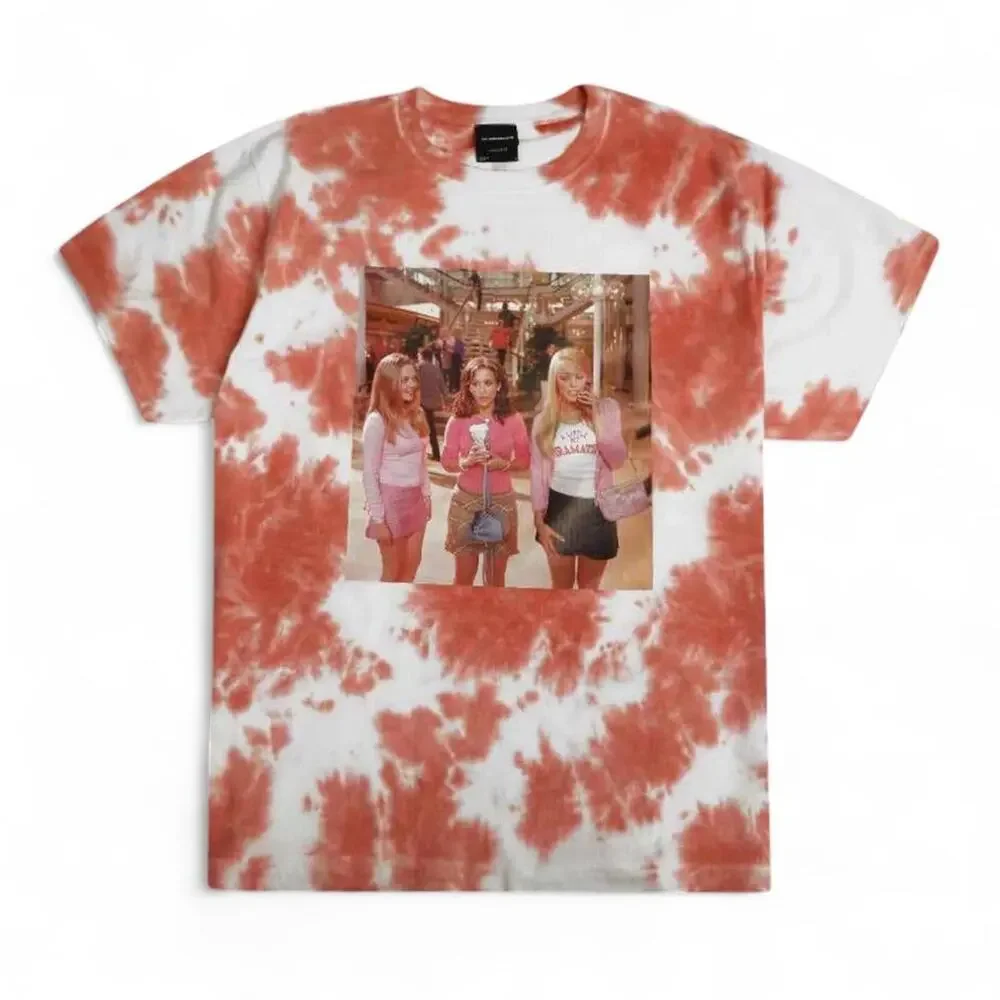 NWT Dumbgood x Mean Girls Plastics Peach Pink Tie Dye T-Shirt — SMALL - Picture 4 of 8